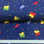 Bomullsjersey med sommerfugler