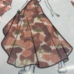 Brokade stoff brun - Bilde 2