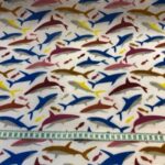 Polycotton med fisker