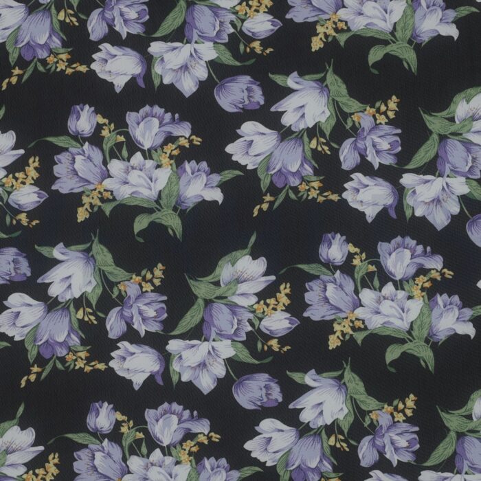 chiffong med blomster
