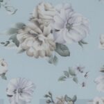 chiffong med blomster