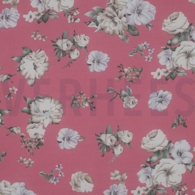 chiffong med blomster